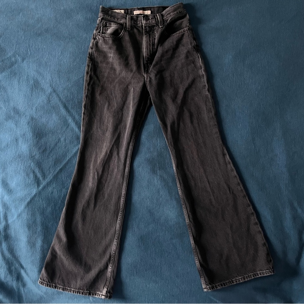 Levi's Charcoal Flare Jeans for Women